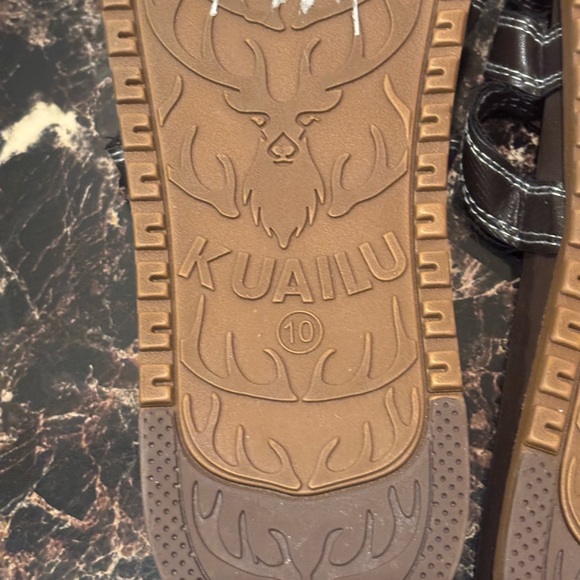 Kuailu Brown Slide‎ Sandals with Straps - Picture 4 of 5